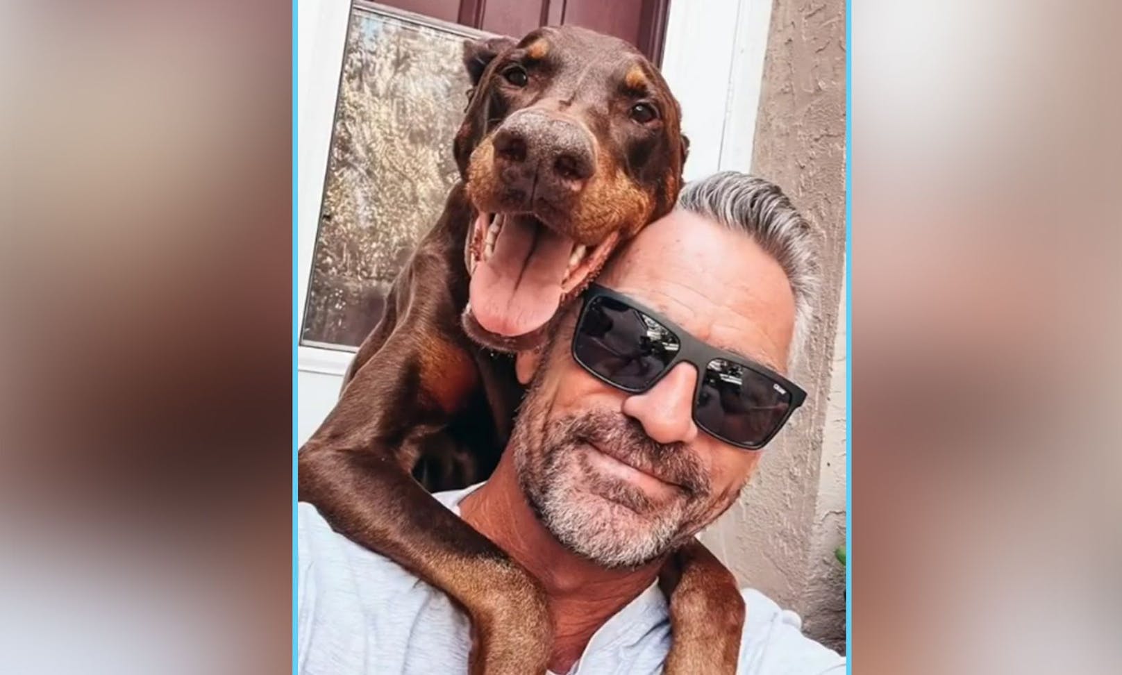 Besitzer Charles Lindsey war zu diesem Zeitpunkt nicht klar, dass dies das letzte Selfie mit seiner Dobermannhündin "Ruby" sein würde.