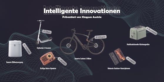 Intelligente Innovationen von Xingyun-Austria: Von smarter Müllentsorgung über Carbon E-Bikes hin zu kultigen Retro-Speakern