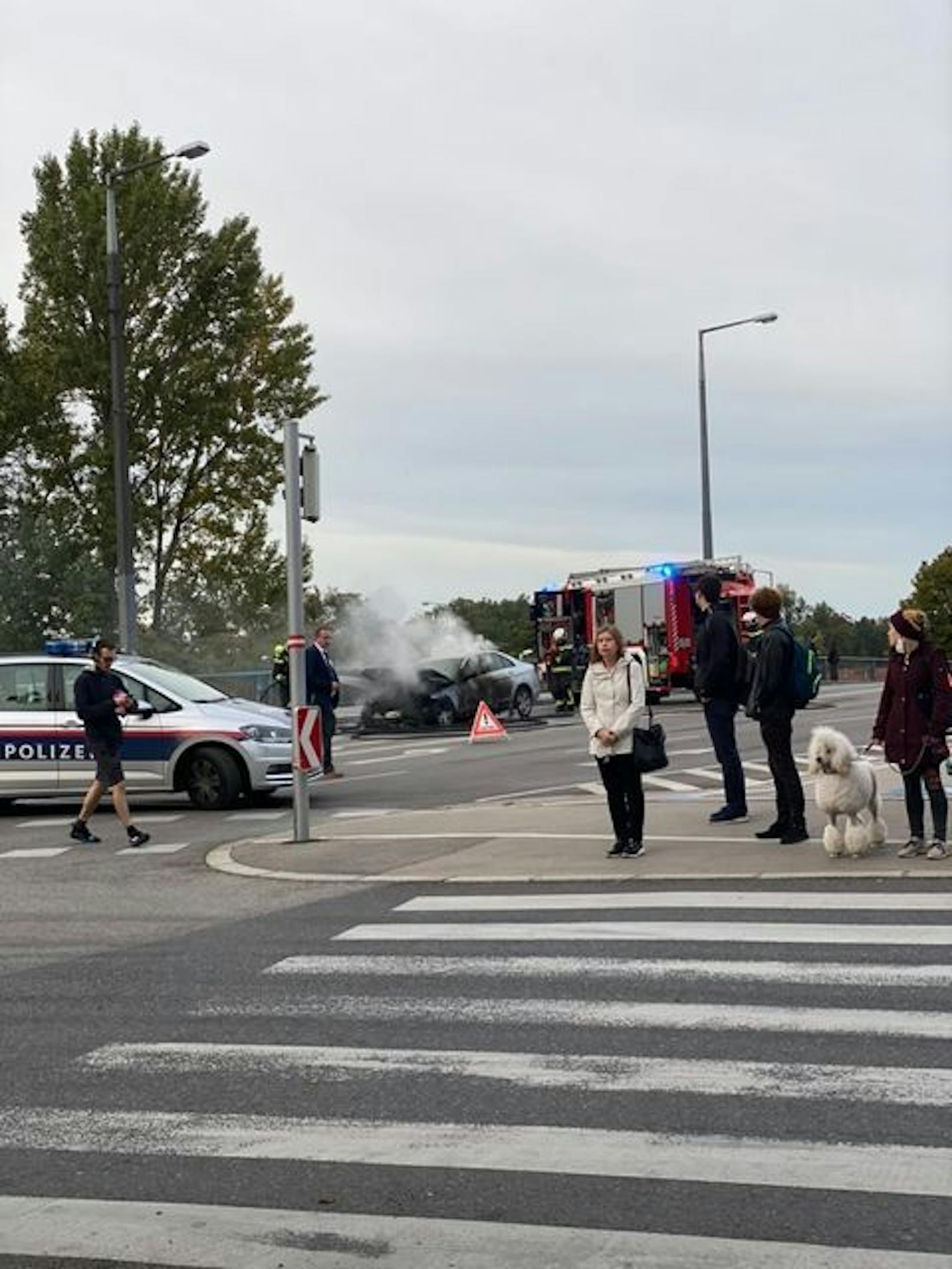 Am Mittwoch brannte im ritten Wiener Bezirk ein Auto auf offener Straße aus.