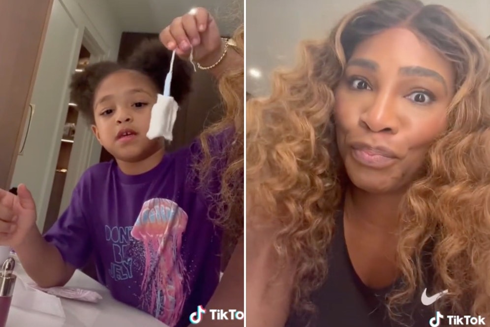 Olympia ist überzeugt, Tampons sind für Katzen da, und Serena Williams lässt ihre Tochter gerne in dem Glauben.