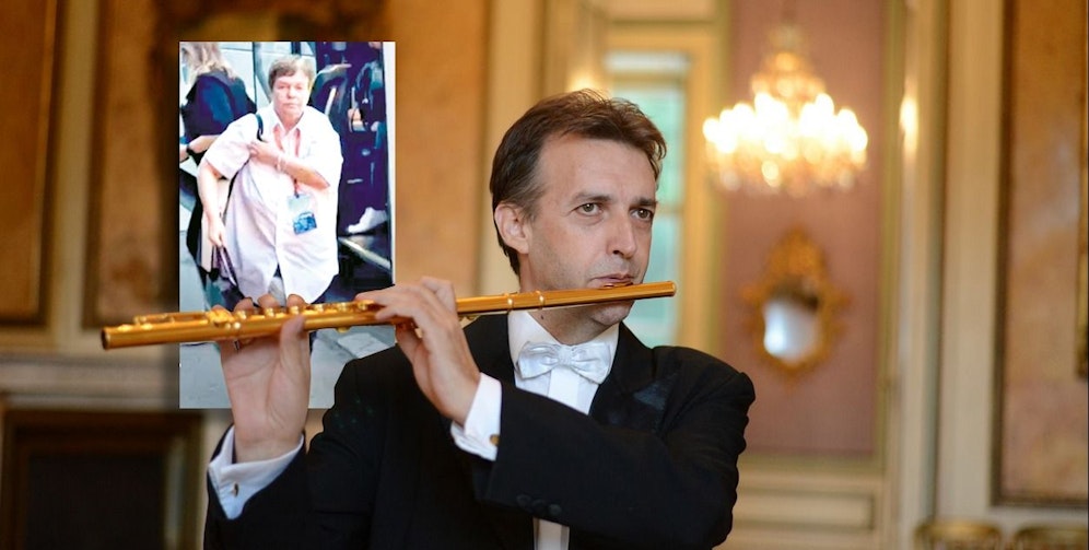 In der Wiener Hofburg wurde dem Musiker Constantin T. (59) seine vergoldete Querflöte gestohlen. Die Polizei hat nun diese Frau im Visier.