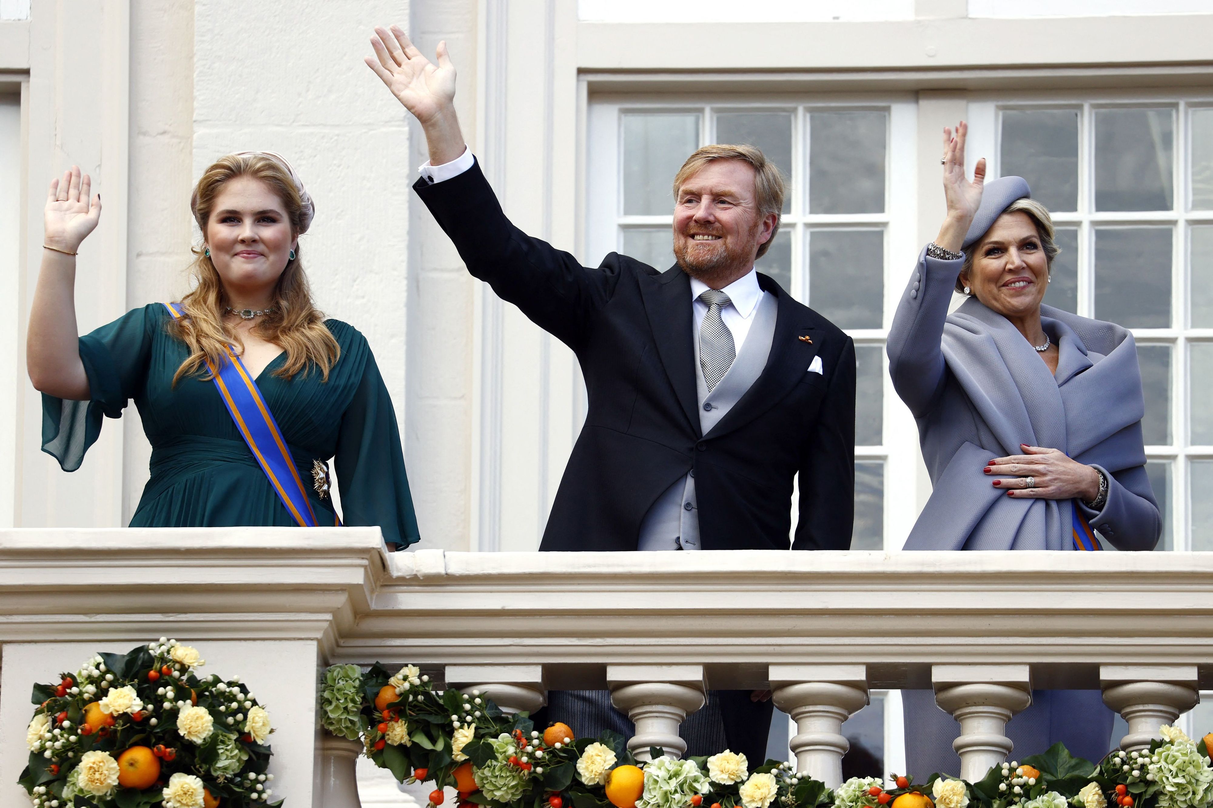 Kronprinzessin Catharina-Amalia, König Willem-Alexander and Königin Maxima von den Niederlanden