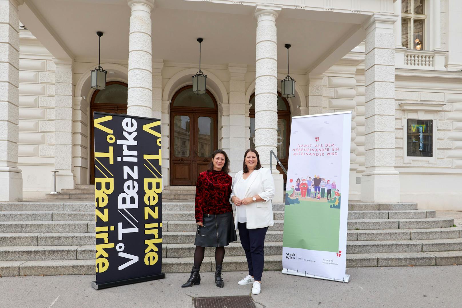 Kulturstadträtin Veronica Kaup-Hasler und Wohnbaustadträtin Kathrin Gáal (beide SP) präsentierten die Aktion.