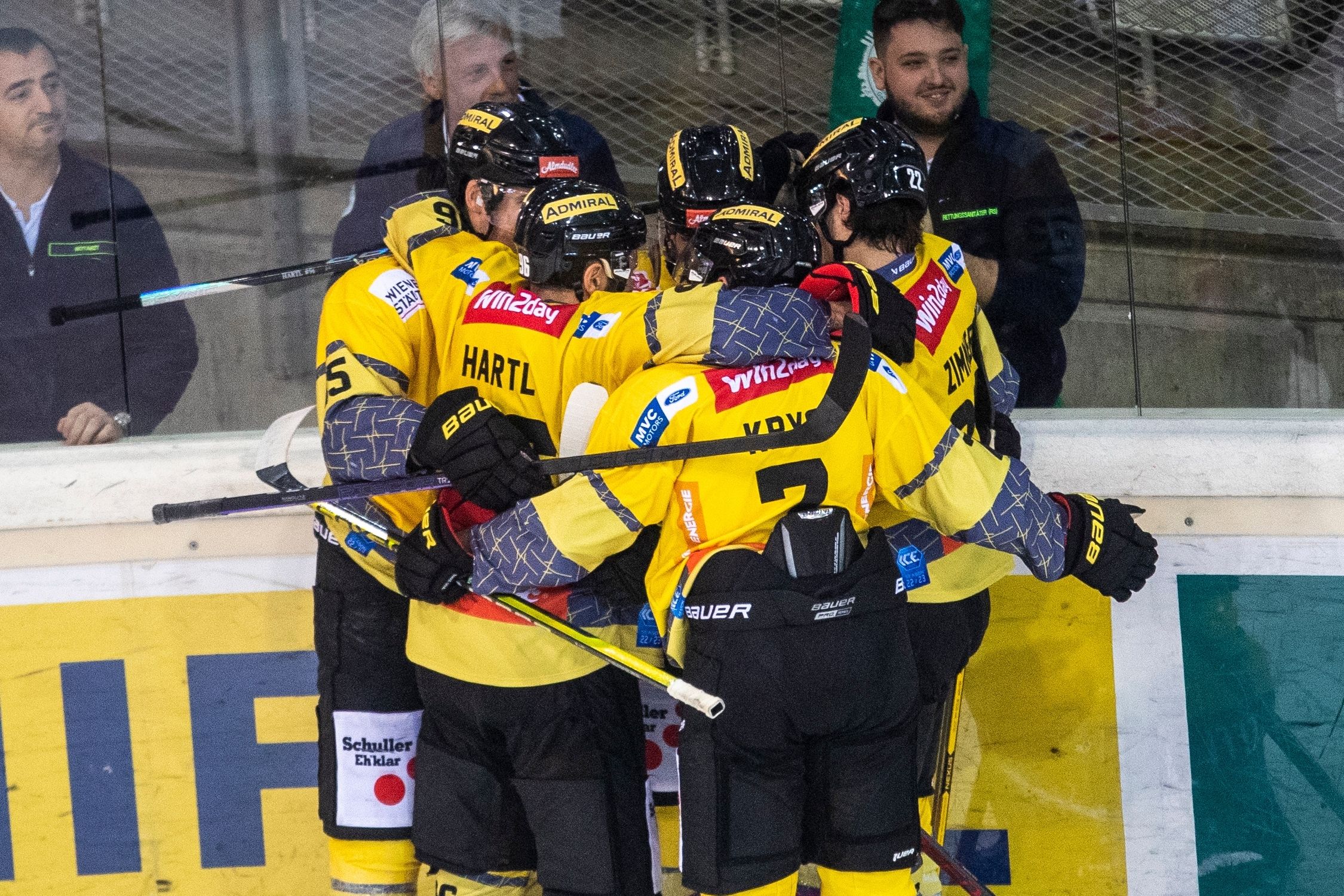 Die Vienna Capitals siegen im Duell gegen den VSV. 