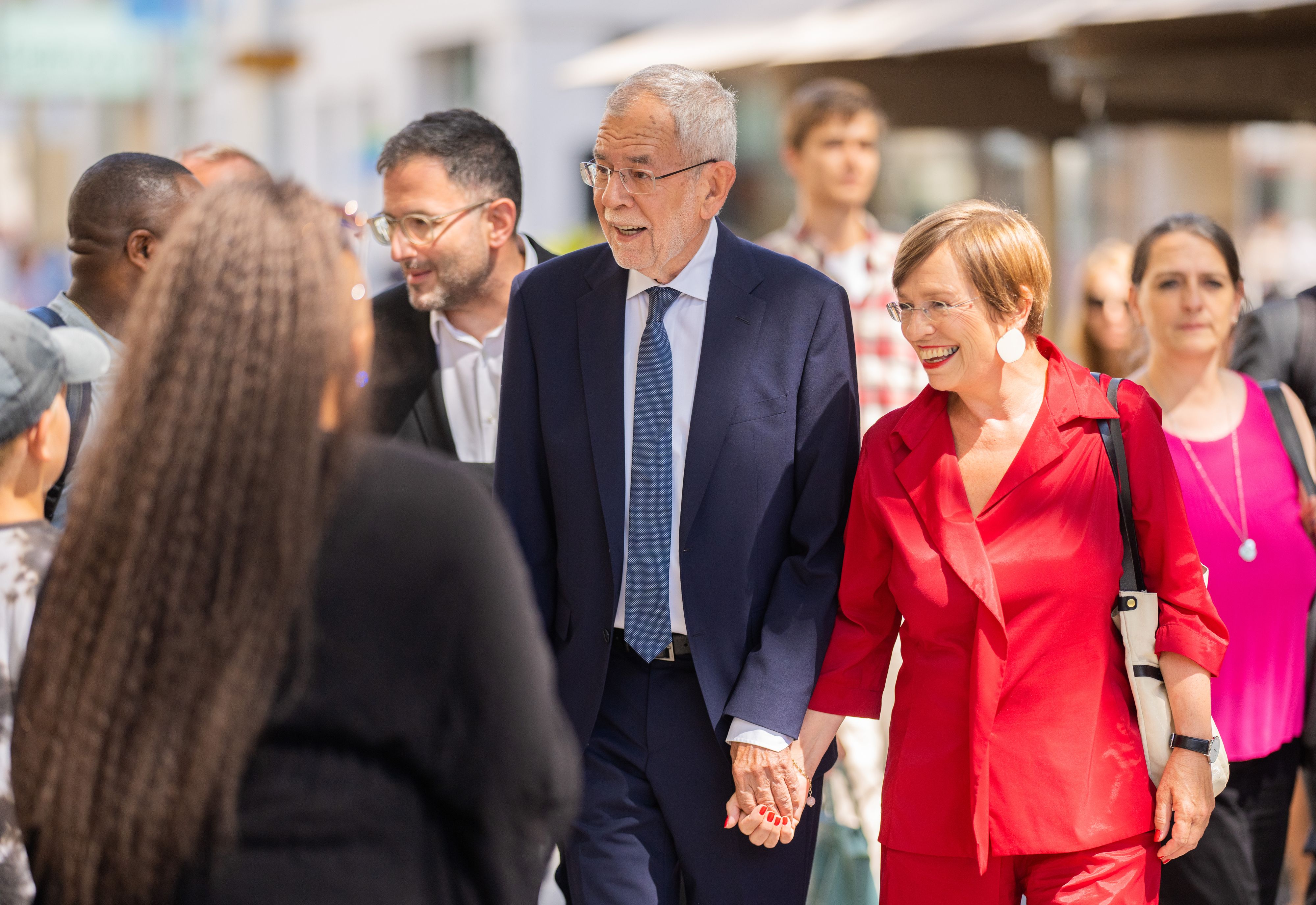 Bundespräsident Alexander Van der Bellen und seine Frau Doris Schmidauer.