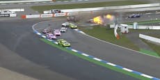 Rennabbruch! Heftiger Feuer-Crash bei DTM-Finale