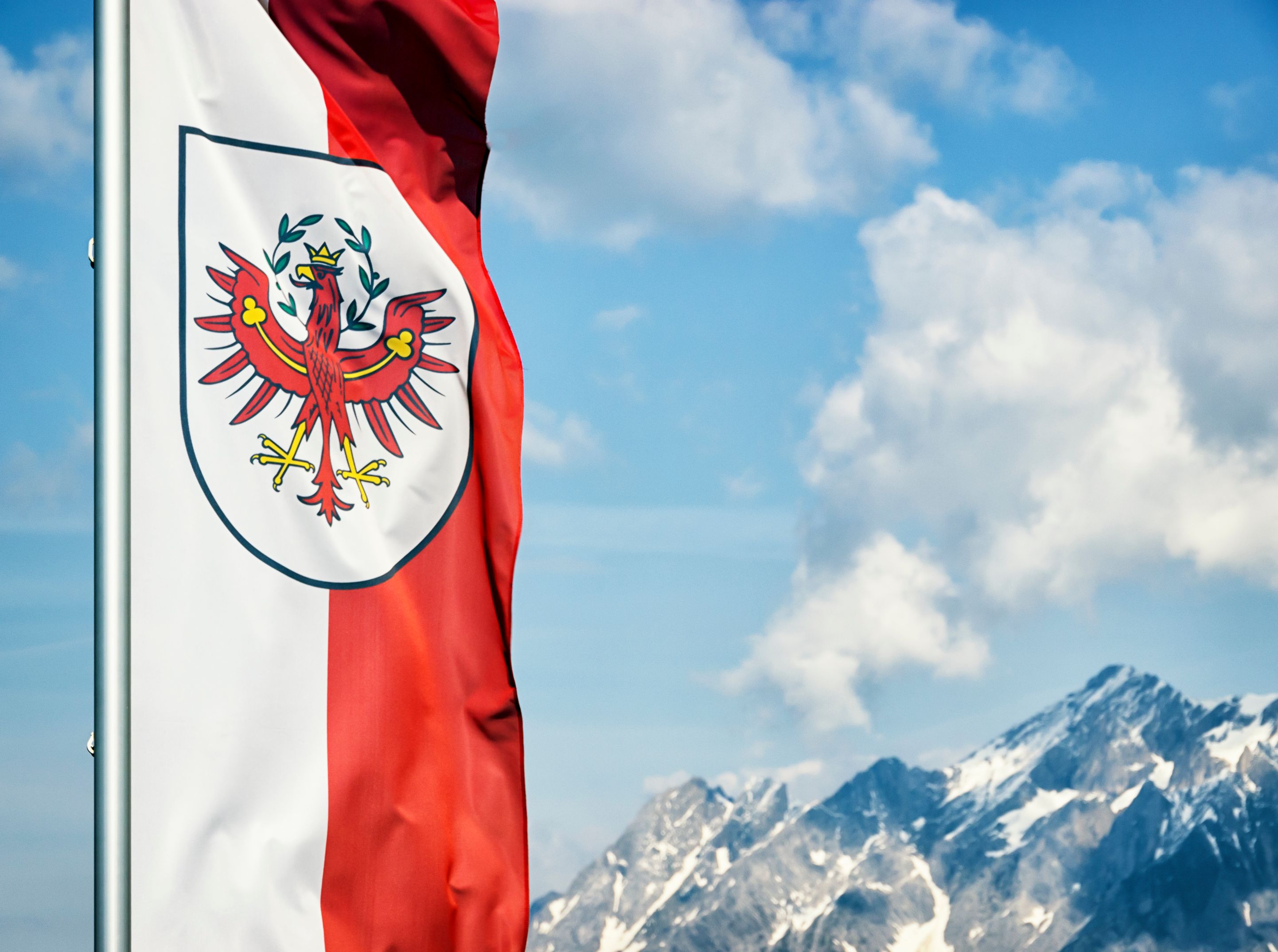 tirol - tyrol flag and mountains