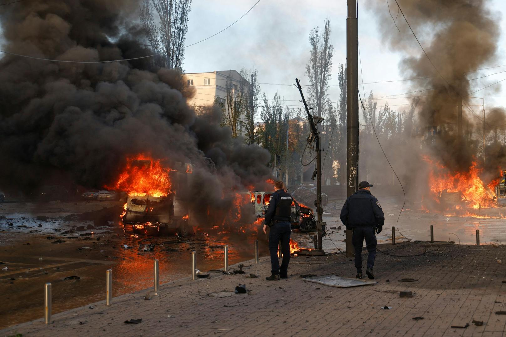 Am Montag kam es Kiew zu mehreren Explosionen.