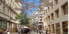 Segeltücher sollen in Wiener City für Schatten sorgen