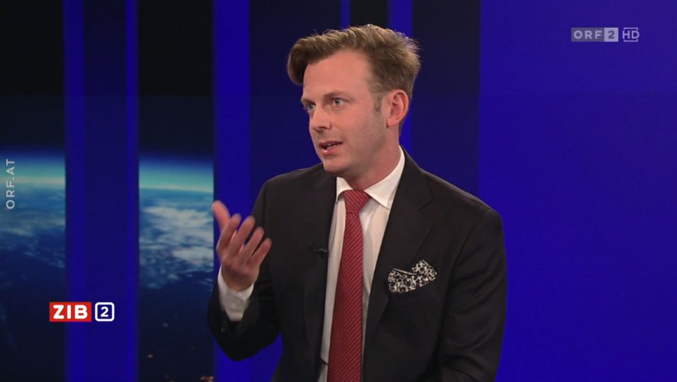 Militärexperte Franz-Stefan Gady zu Gast in der ZIB2 mit Martin Thür am 10. Oktober 2022.