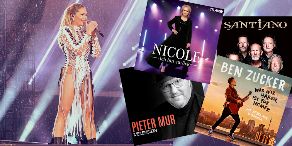 <strong>Helene Fischer, Nicole, Santiano, Ben Zucker und Pieter Mur</strong>: Nur einige der Schlagerstars, die im Oktober unter Strom stehen.