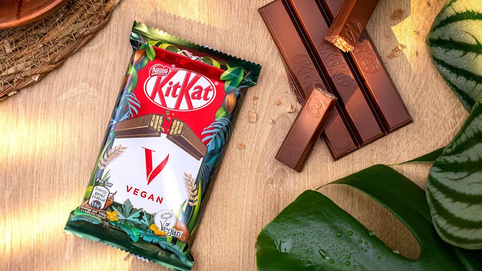 Das bekannte KitKat gibt es für kurze Zeit auch in einer veganen Version – die in Konsistenz und Geschmack dem Original in Nichts nachstehen soll.