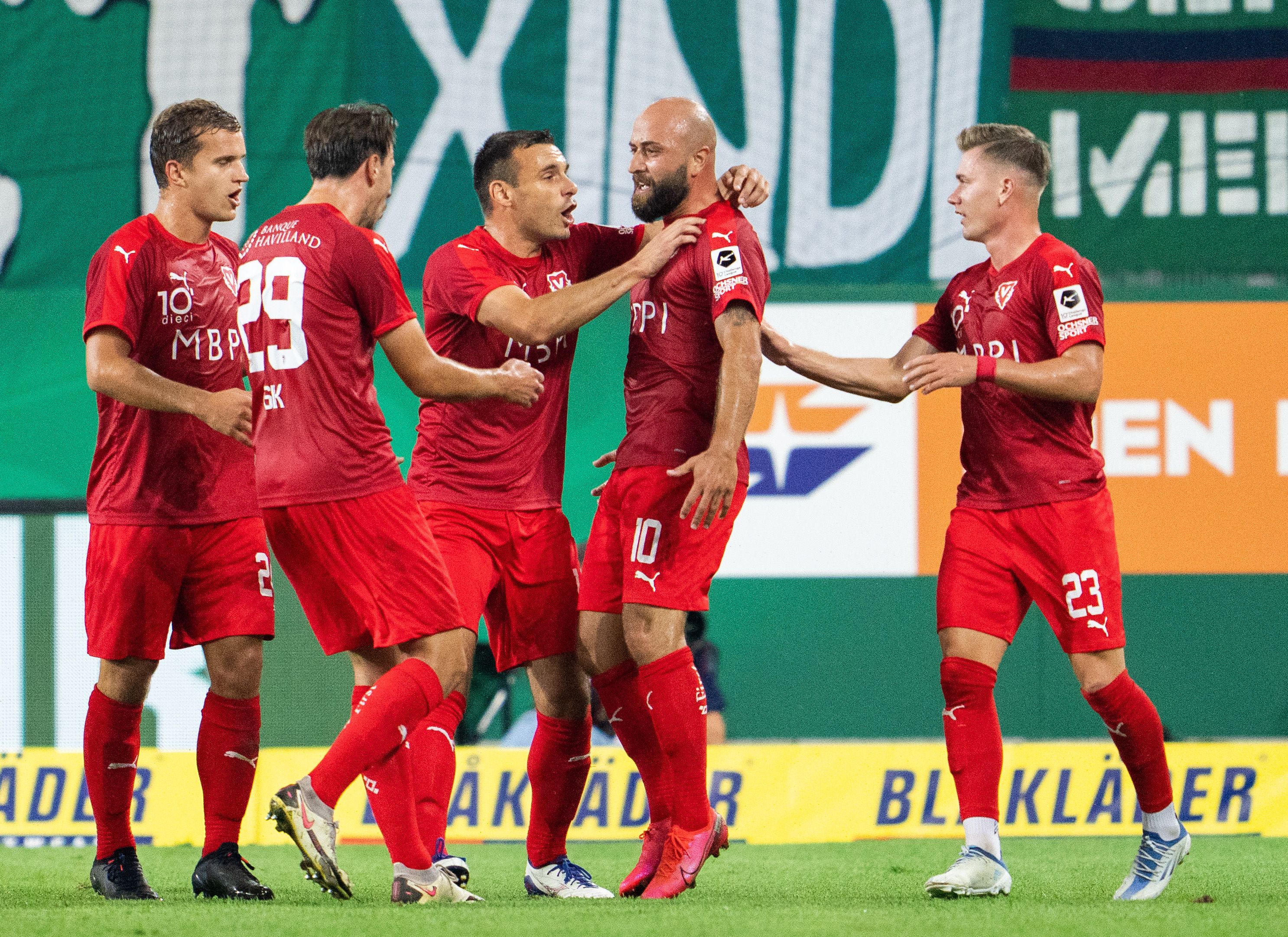 Der FC Vaduz jubelte über den Aufstieg gegen Rapid Wien. 