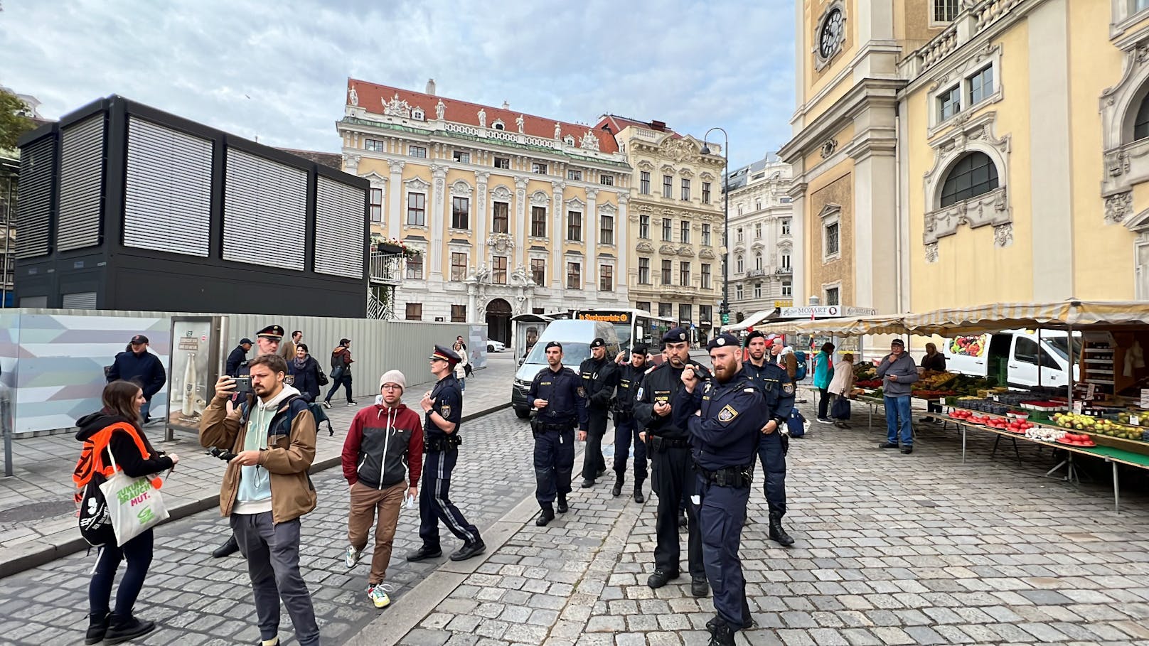 Die Aktivisten belagerten auch die Wiener Innenstadt