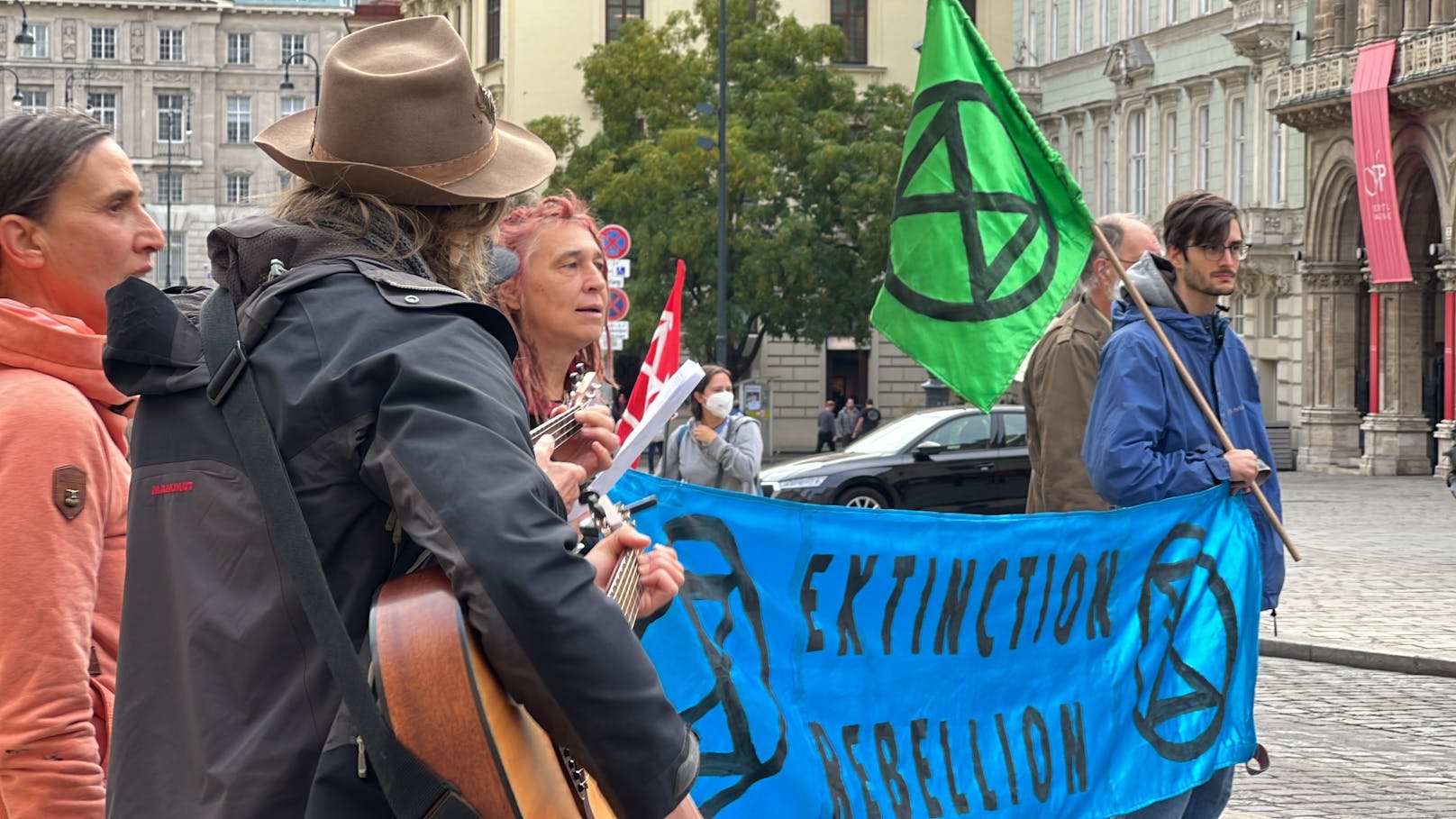 Die Aktivisten belagerten auch die Wiener Innenstadt