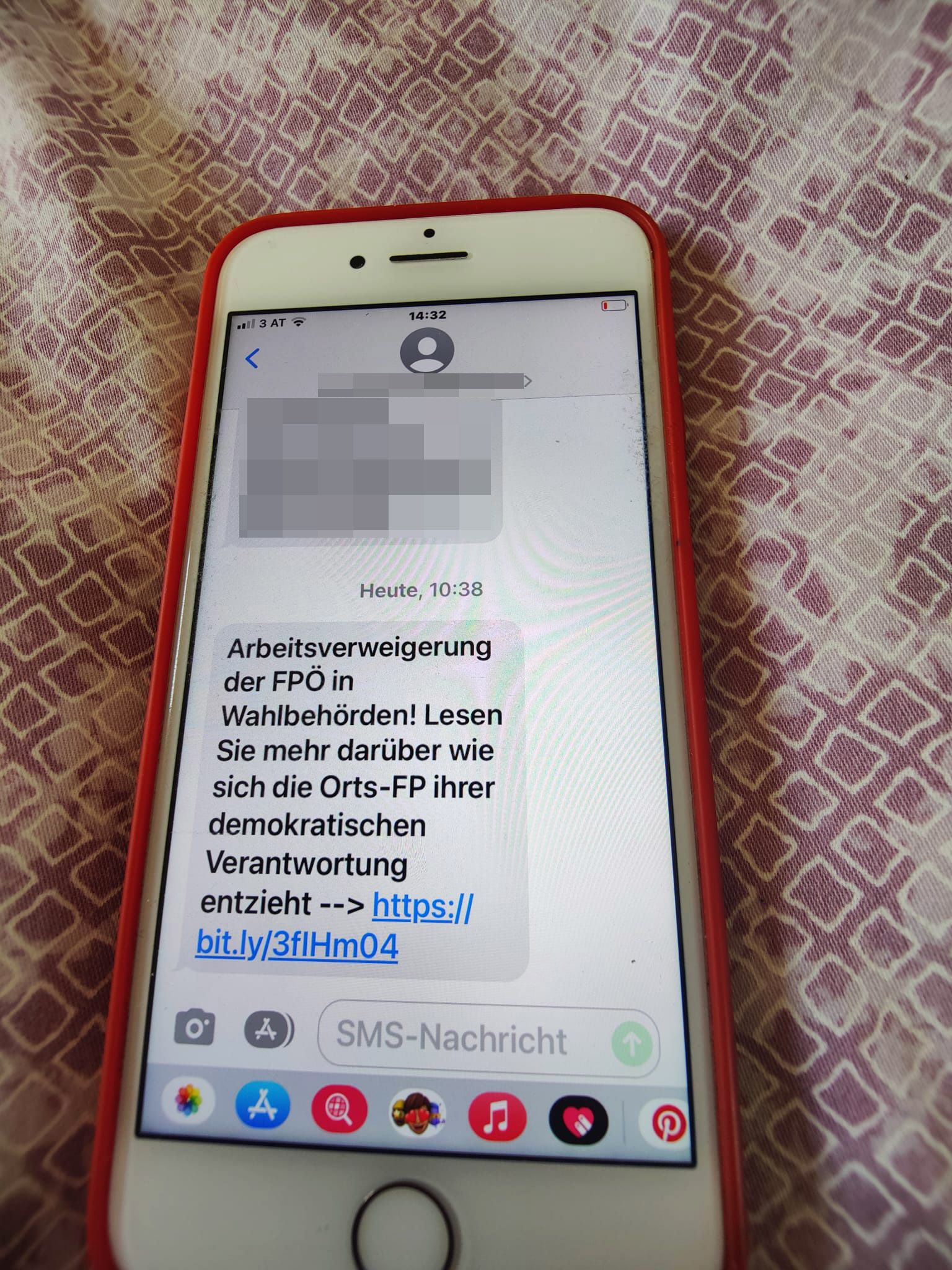 Nach der Restmüll-SMS kam am Wahlsonntag ein Beitrag über die Orts-FP.