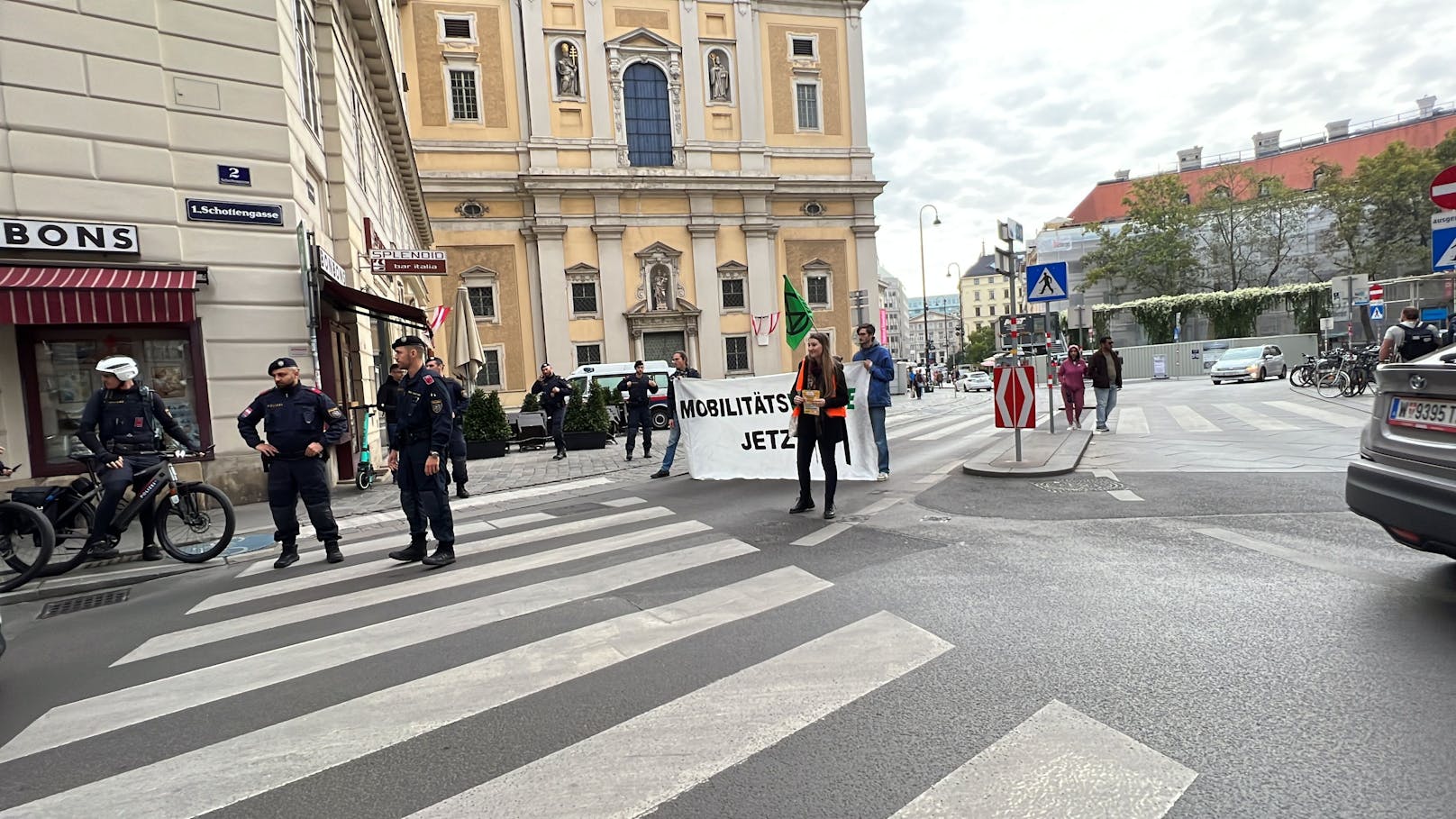 Die Aktivisten belagerten auch die Wiener Innenstadt