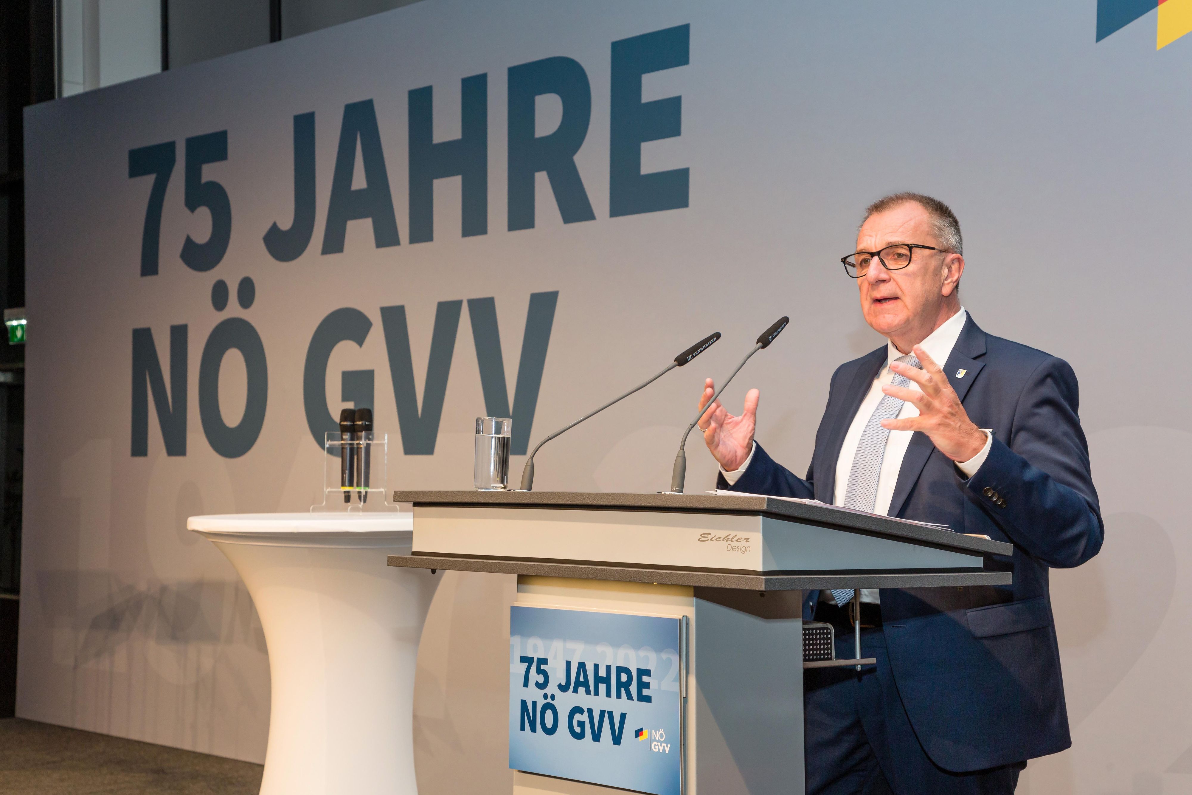 Rupert Dworak beim Jubiläums-Empfang des NÖ Gemeindevertreter-Verbandes, einer Vorfeld-Organisation der SPÖ.