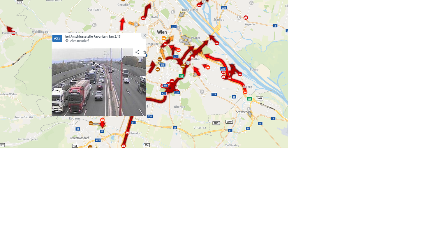 Verkehrschaos in Wien