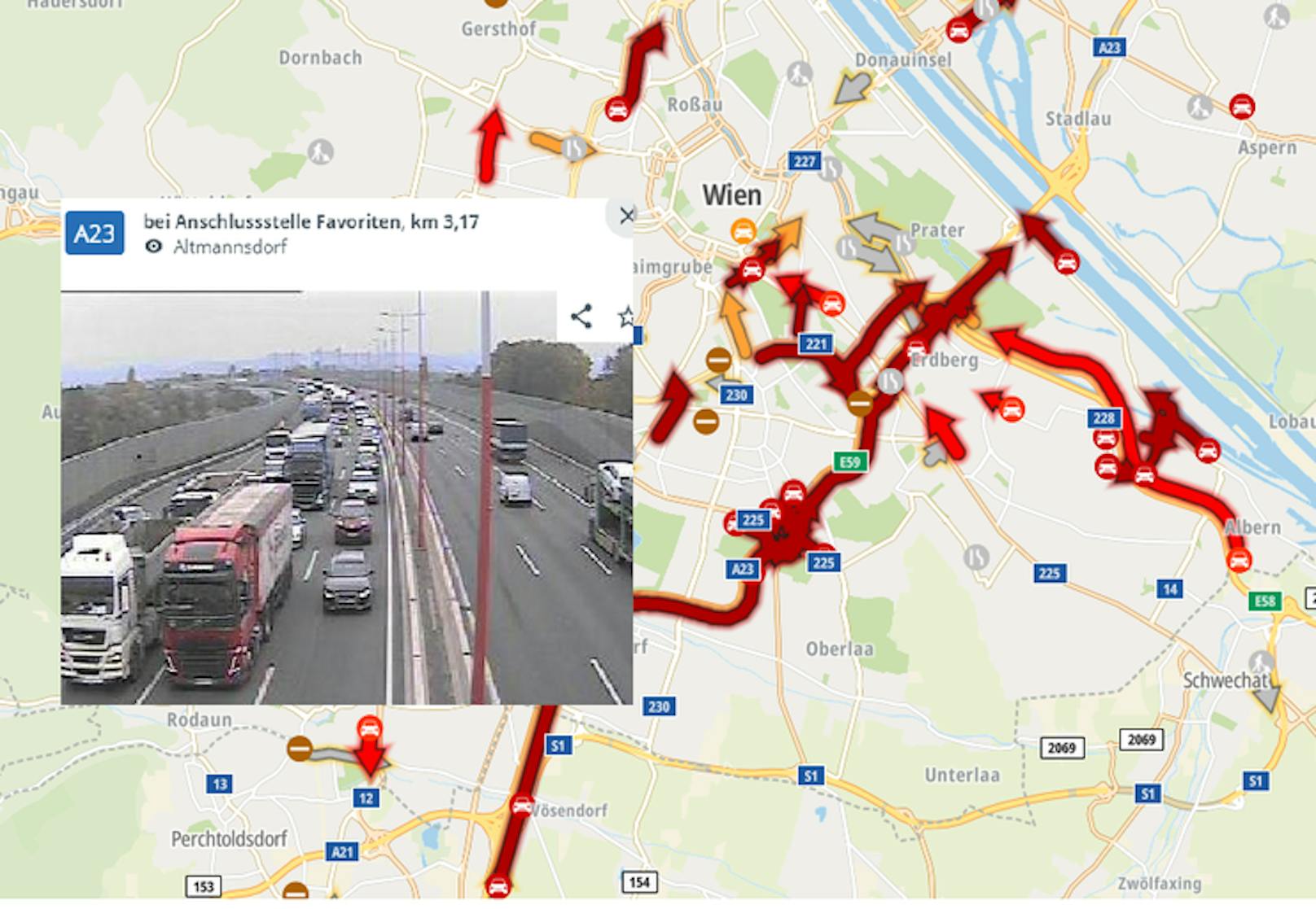 Verkehrschaos in Wien