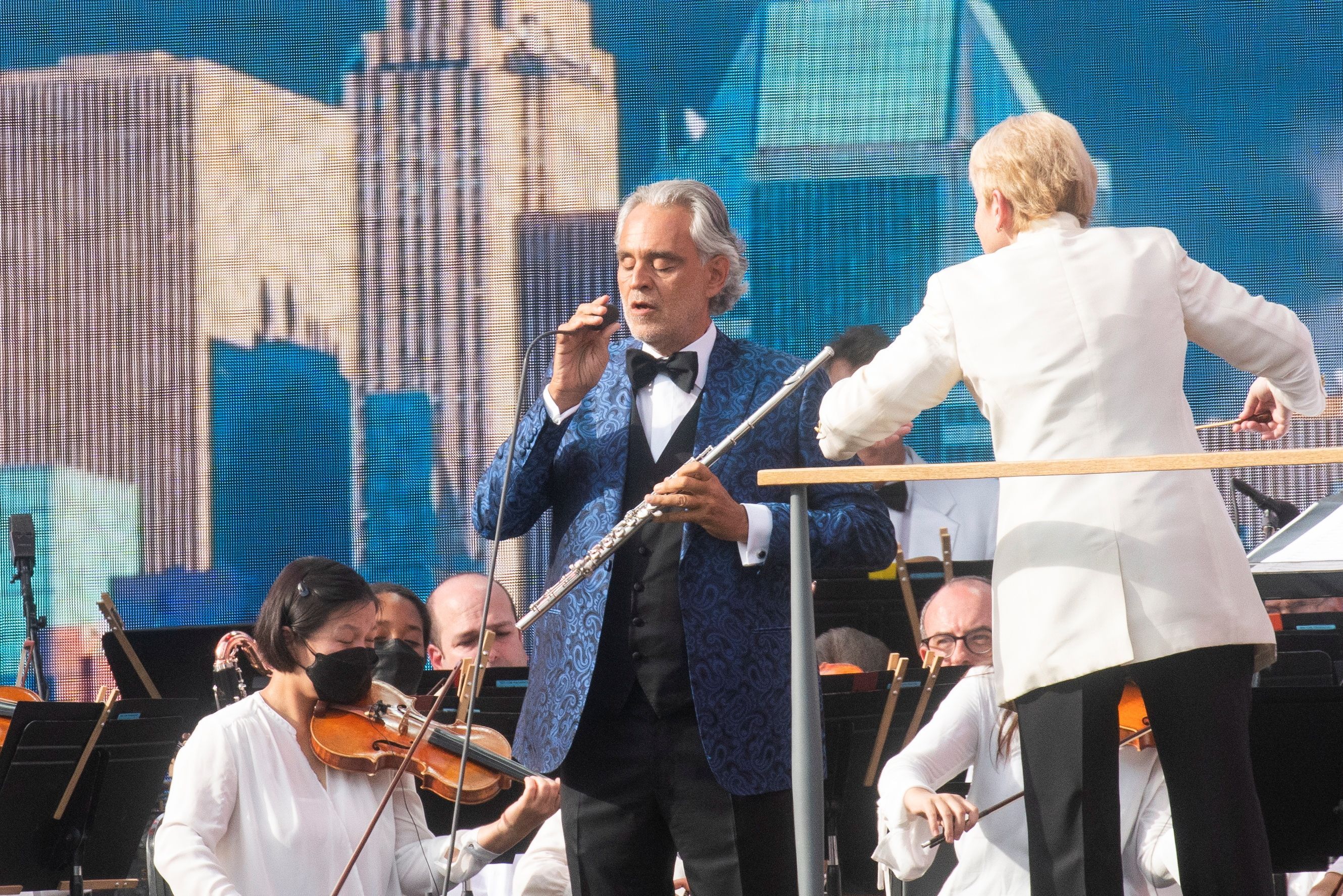 Andrea Bocelli bei einem Konzert in New York