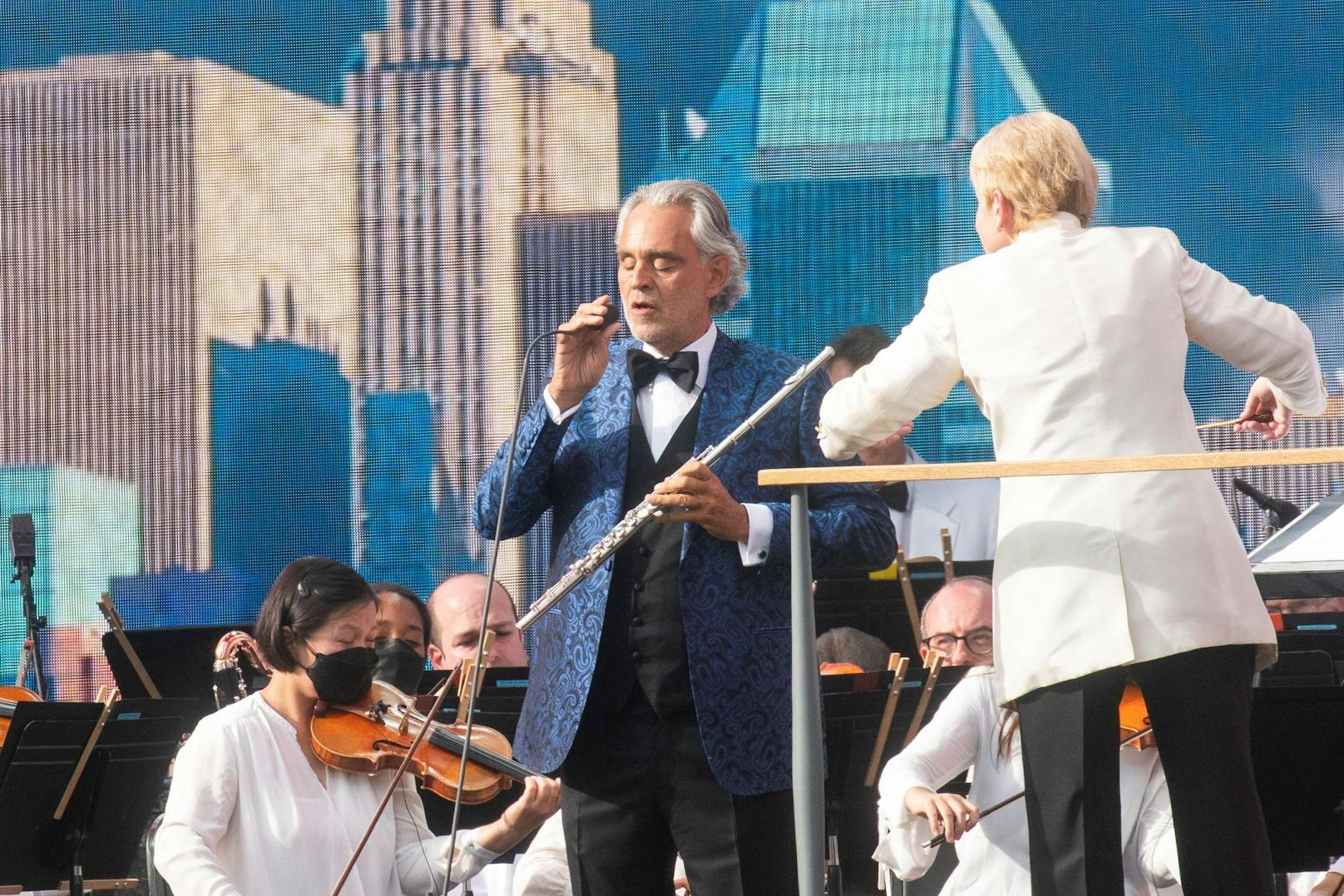 Andrea Bocelli bei einem Konzert in New York