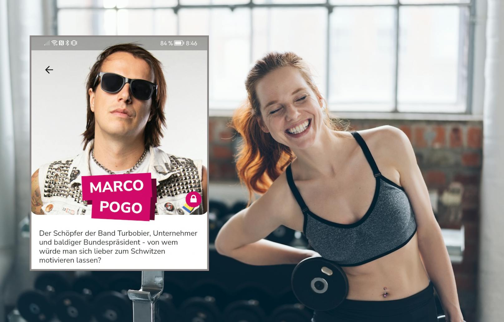Neue Fitness-App "Whatdafit" mit Marco Pogo