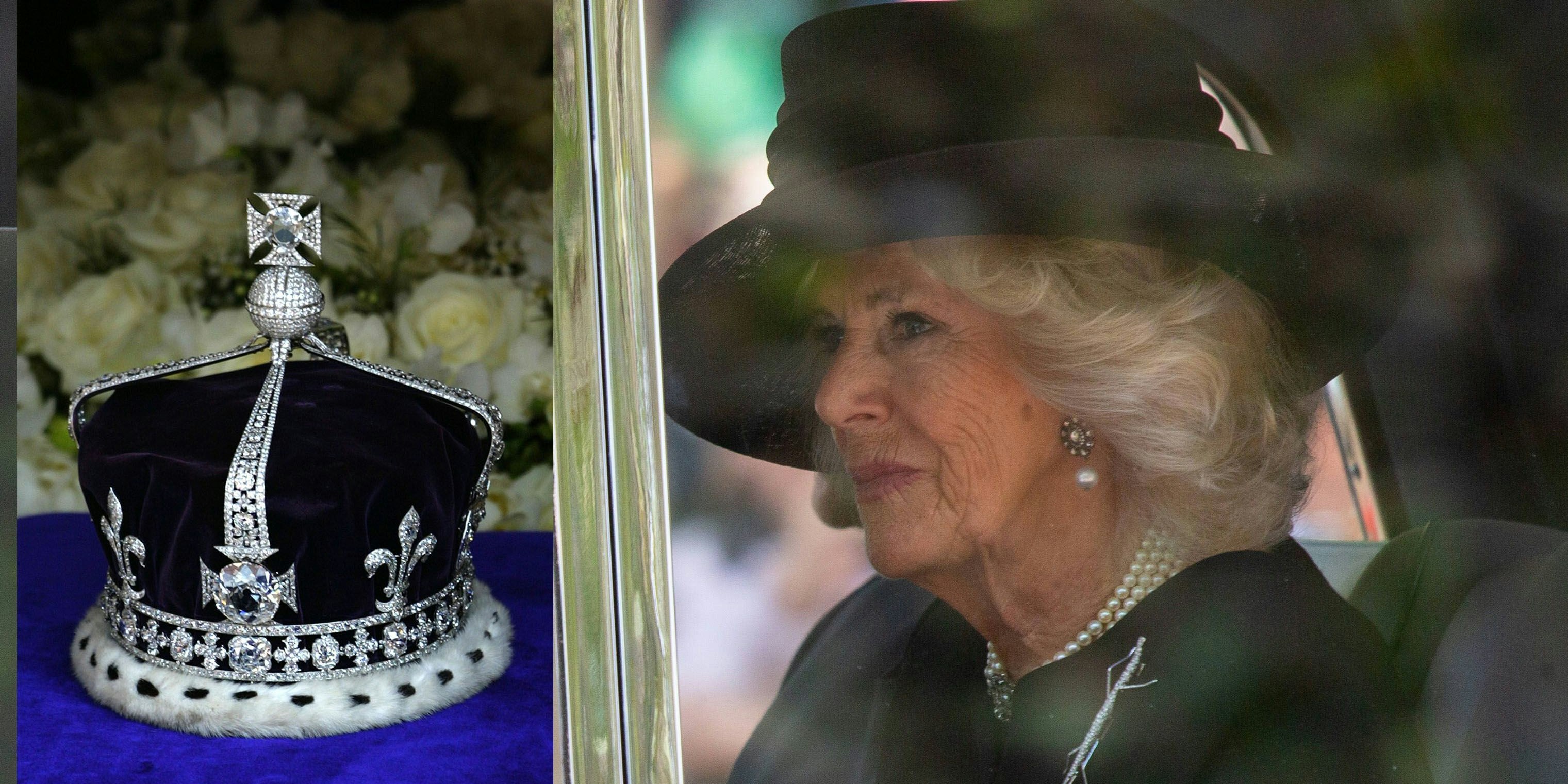 Queen Consort Camilla soll diese umstrittene Krone am Krönungstag, dem 6. Mai 2023 tragen
