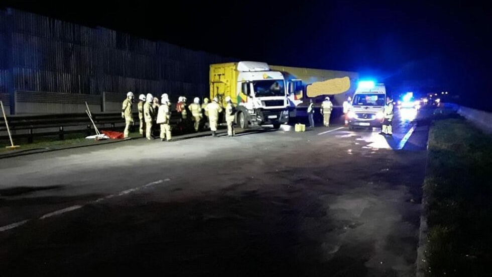 Der Lkw-Unfall sorgte für eine Sperre der A1.