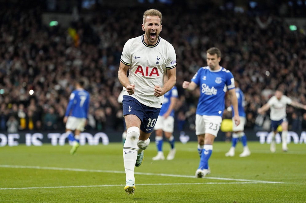 Torjäger Harry Kane jubelt.