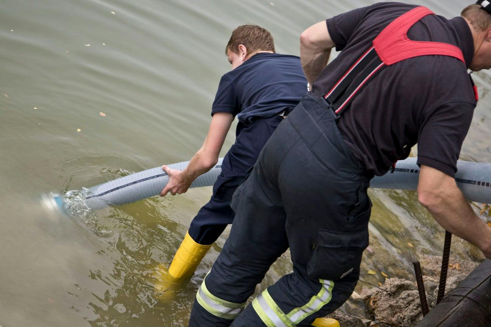 Fischbestand in Gefahr: Feuerwehren im Einsatz