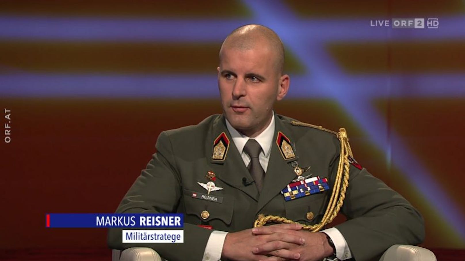 Bundesheer-Oberst und Militärstratege Markus Reisner war am 16. Oktober 2022 zu Gast in Claudia Reiterers ORF-Talkshow "Im Zentrum".