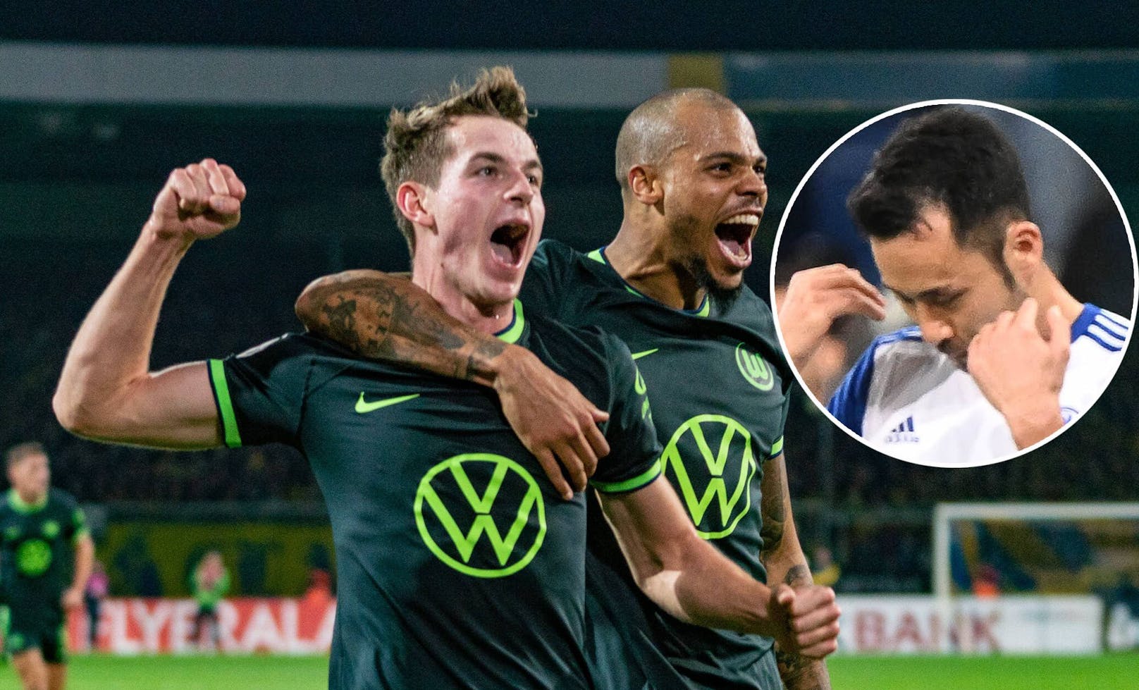Wolfsburg im Pokal-Achtelfinale, Schalke geht 1:5 unter
