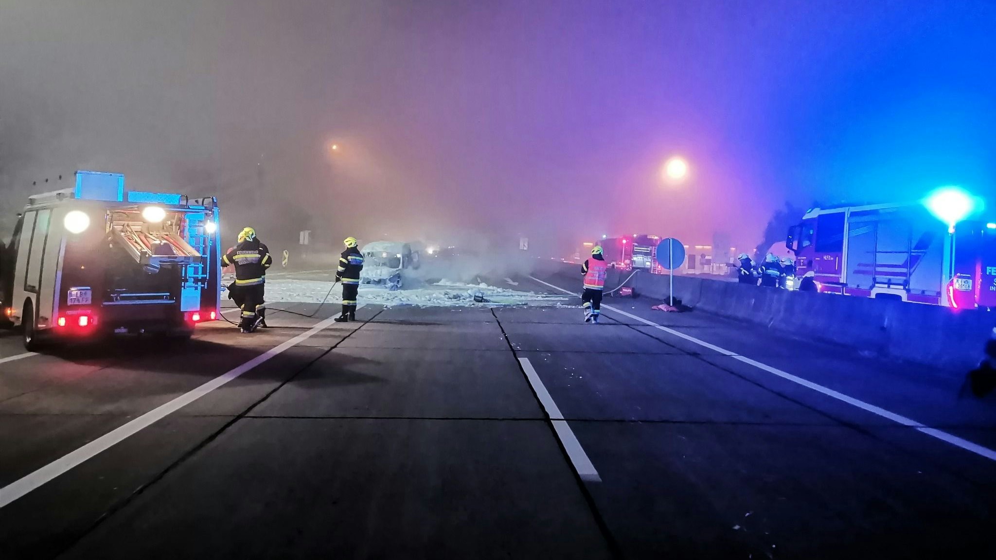 Die A9 wurde für rund 40 Minuten gesperrt.