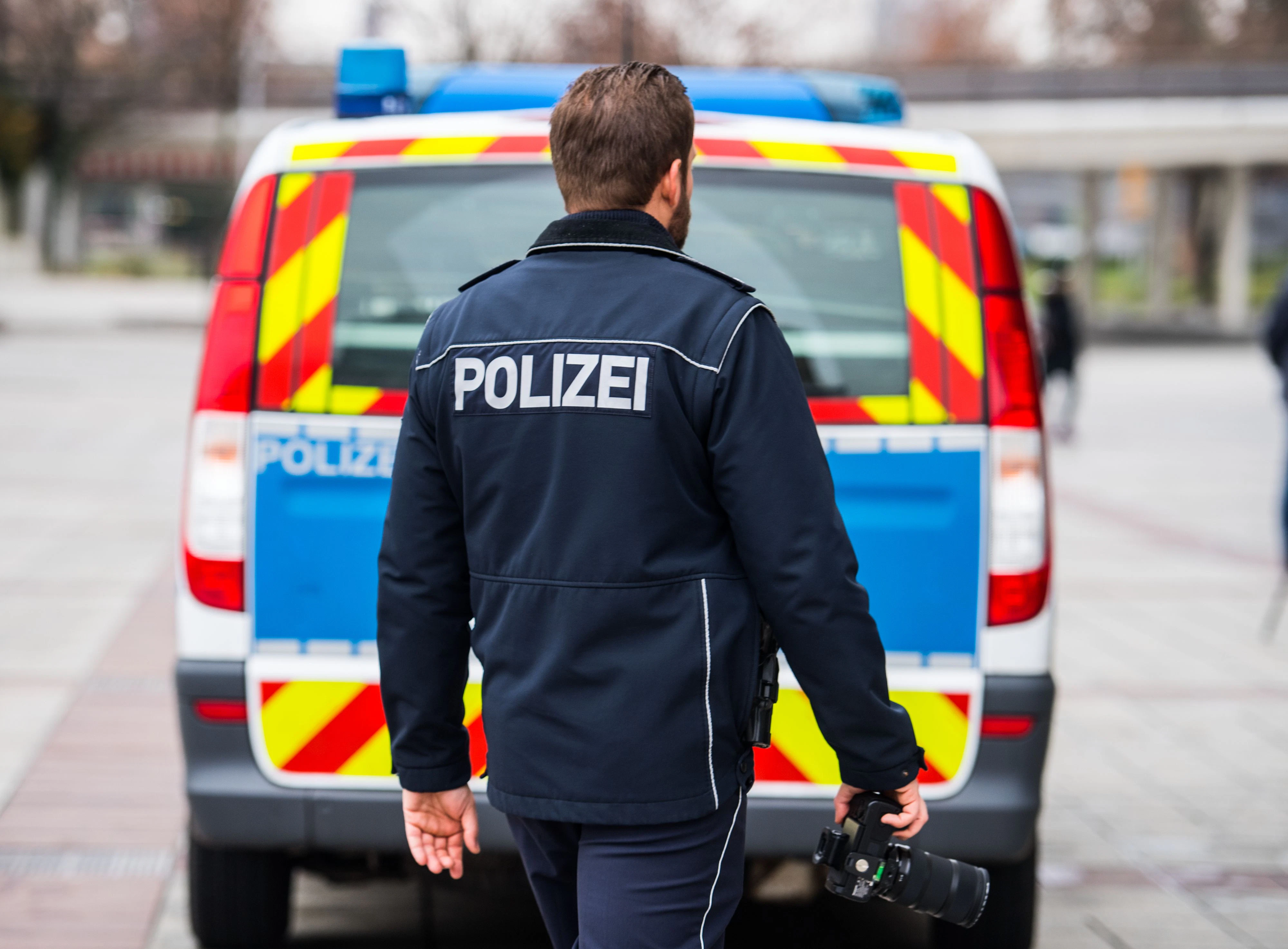 Ein Polizist in Ludwigshafen. Archivbild