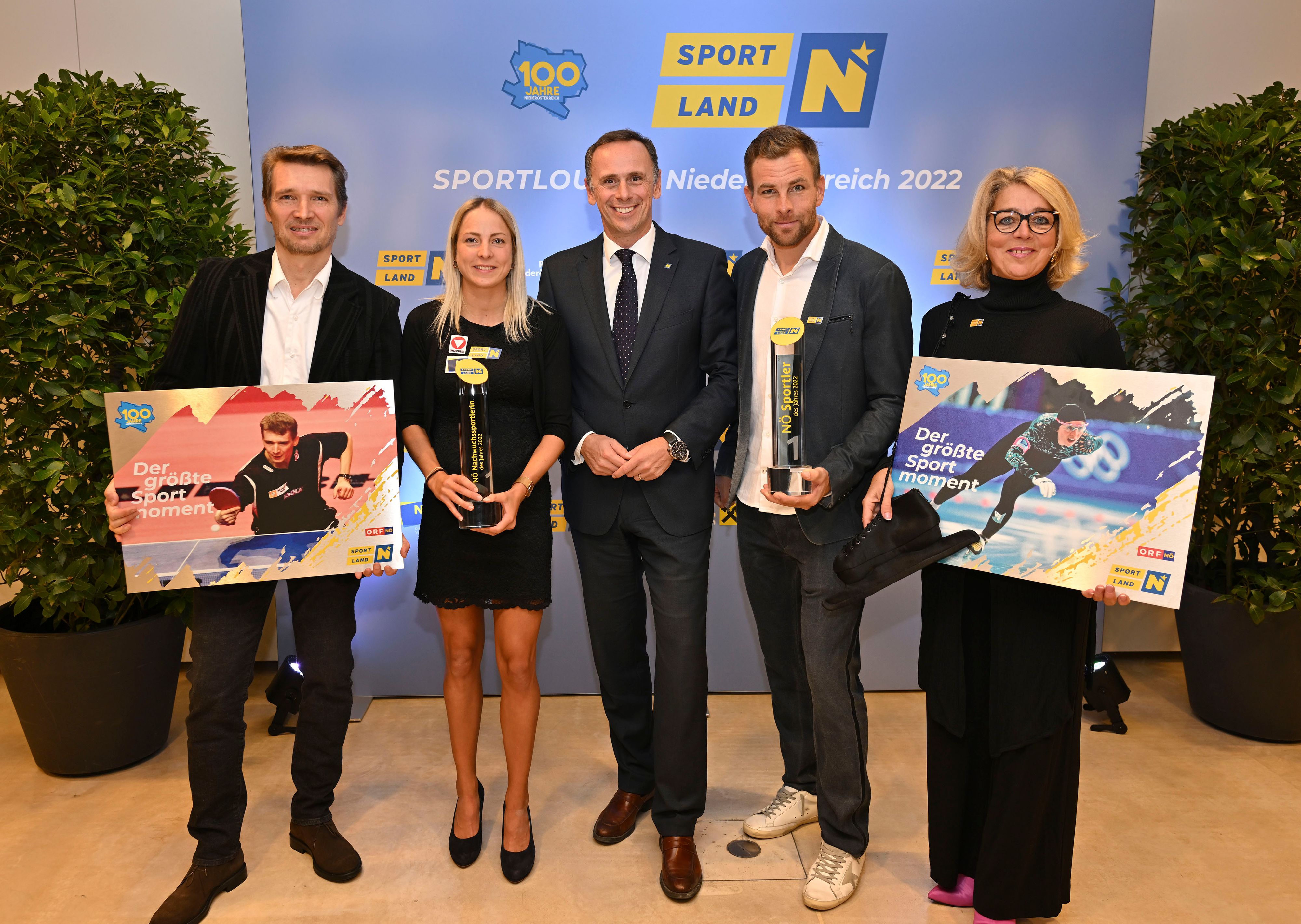 Werner Schlager, Lena Pressler, LR Jochen Danninger, Benjamin Karl, Emese Hunyady