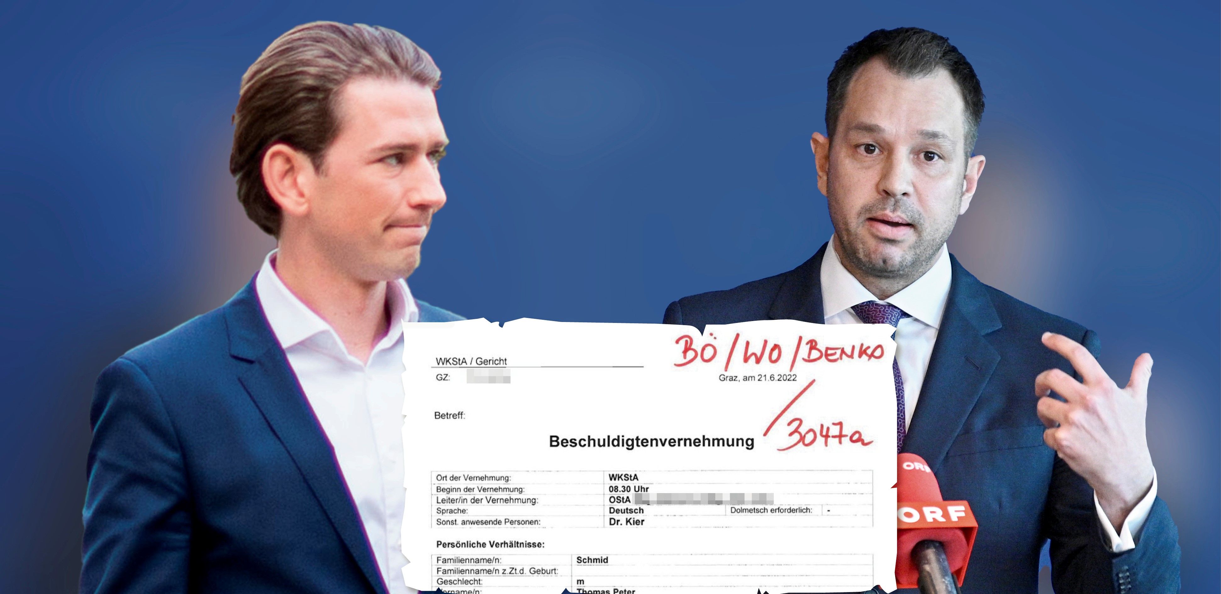 Sebastian Kurz, Thomas Schmid – einst unzentrennlich, nun verfeindet.