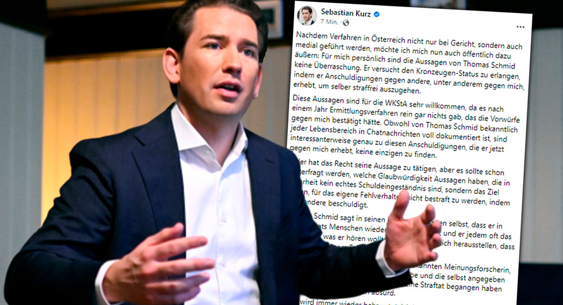 Der ehemalige Bundeskanzler Sebastian Kurz wird von seinem Ex-Vertrauten Thomas Schmid schwerstens belastet.