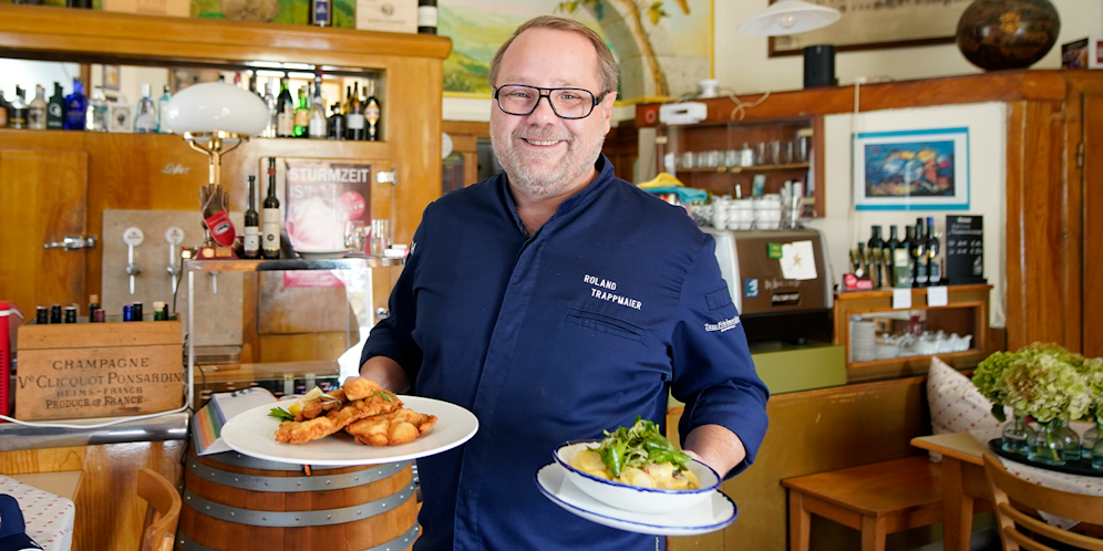 Roland Trappmaier in seinem Lokal 