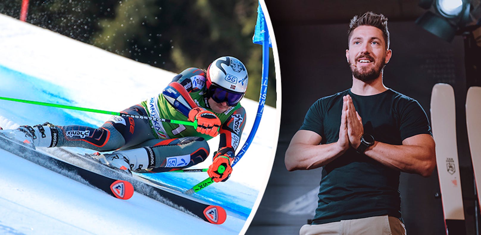 Henrik Kristoffersen schnallt am Sonntag erstmals in einem Weltcuprennen die "Van Deer"-Ski von Marcel Hirscher an. 
