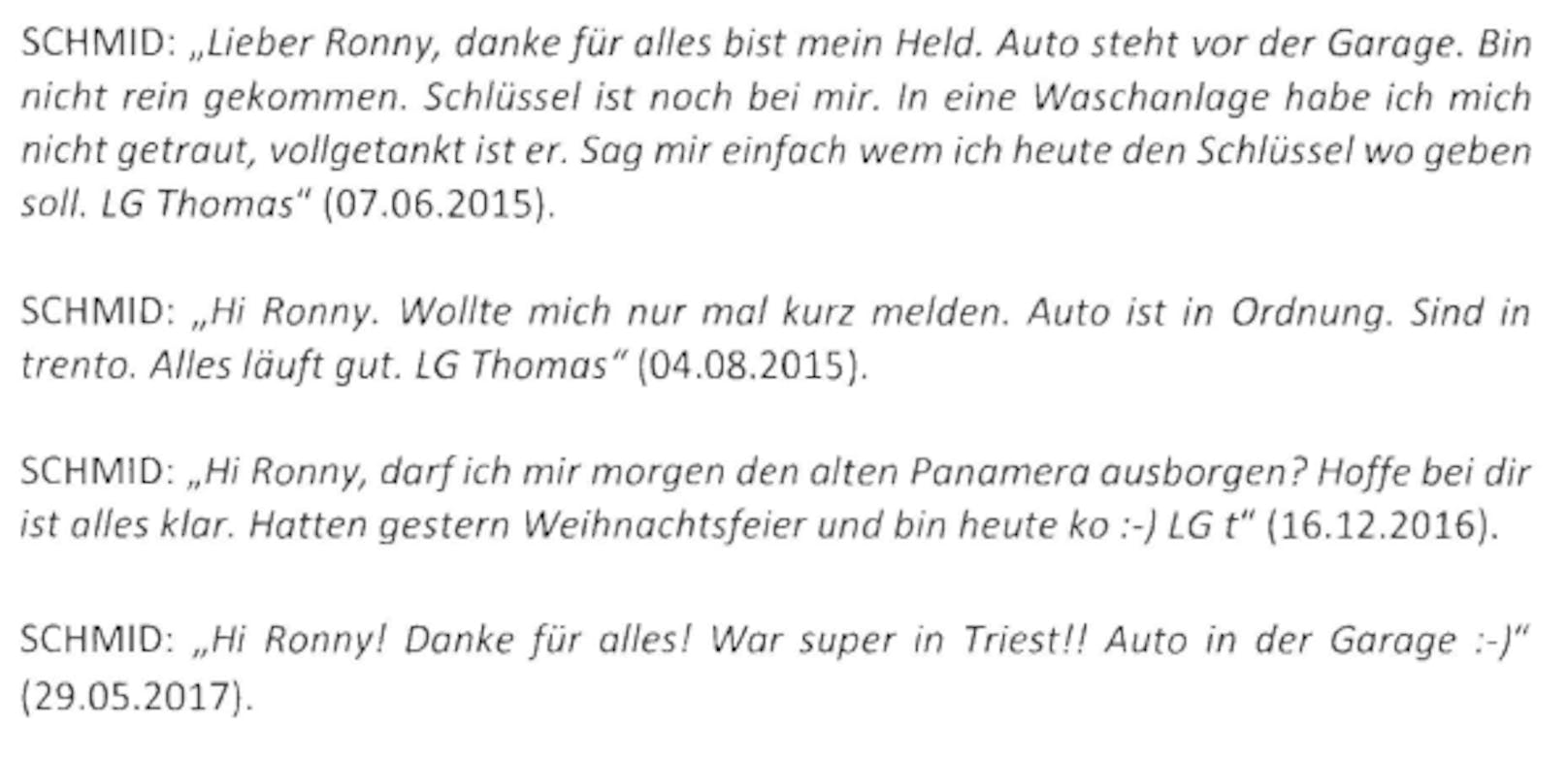 Pecik gestattete Schmid immer wieder, dass dieser sich seine Luxus-Autos ausborgen könne.