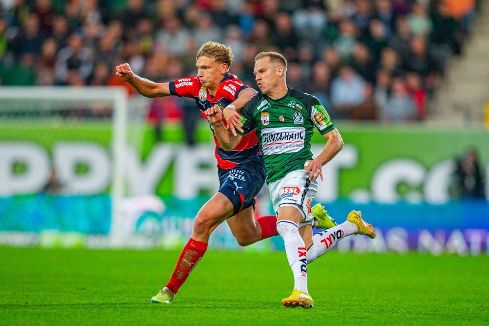 Der Ausschluss gegen Rapids Innenverteidiger Leopold Querfeld war ein Fehler. 