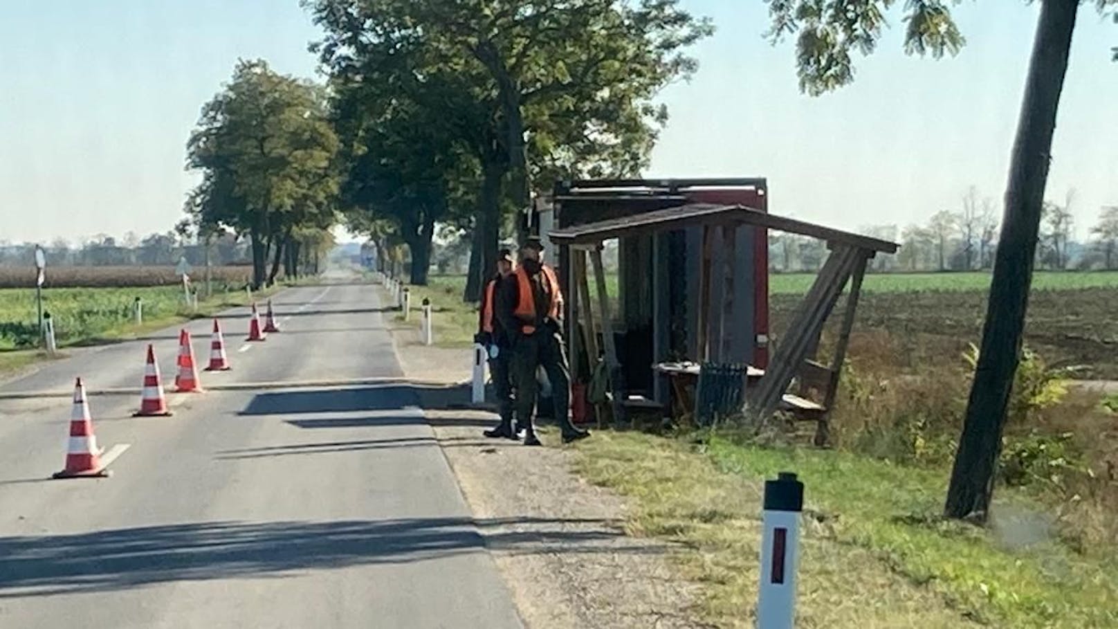 Der kleine Grenzübergang im Dreiländereck in Deutsch-Jahrndorf.