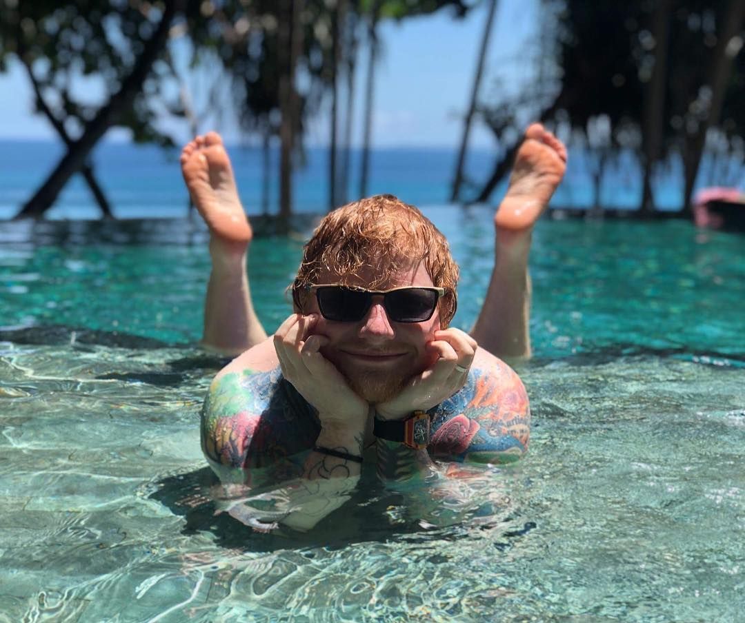 Hier genießt Ed Sheeran seinen Urlaub.