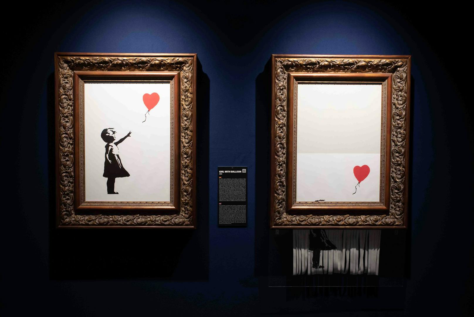 Banksy bekanntes Werk, das bei einer Aktion geschreddert wurde