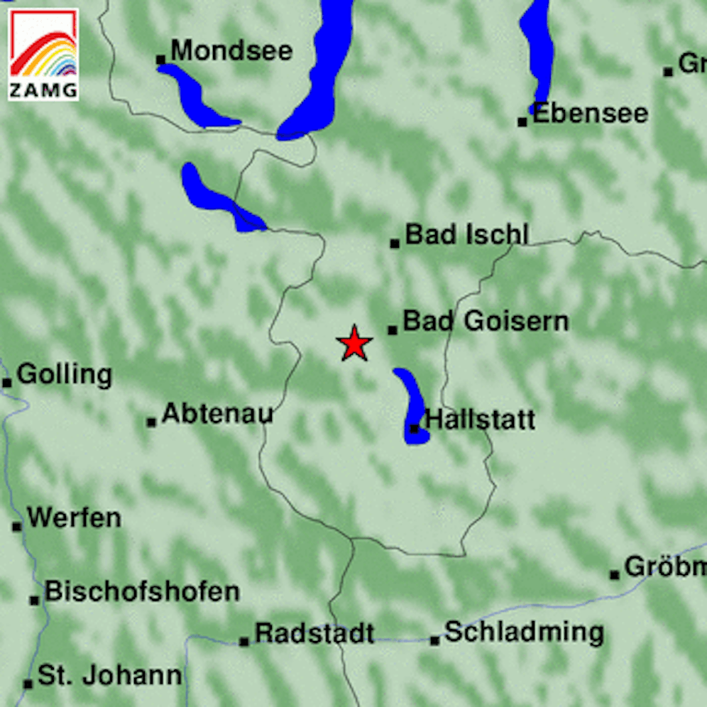 Im Salzkammergut hat sich ein schwaches Erdbeben ereignet.