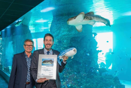 Clemens Unterreiner stolz mit seiner von Direktor Michael Mitic überreichten Urkunde