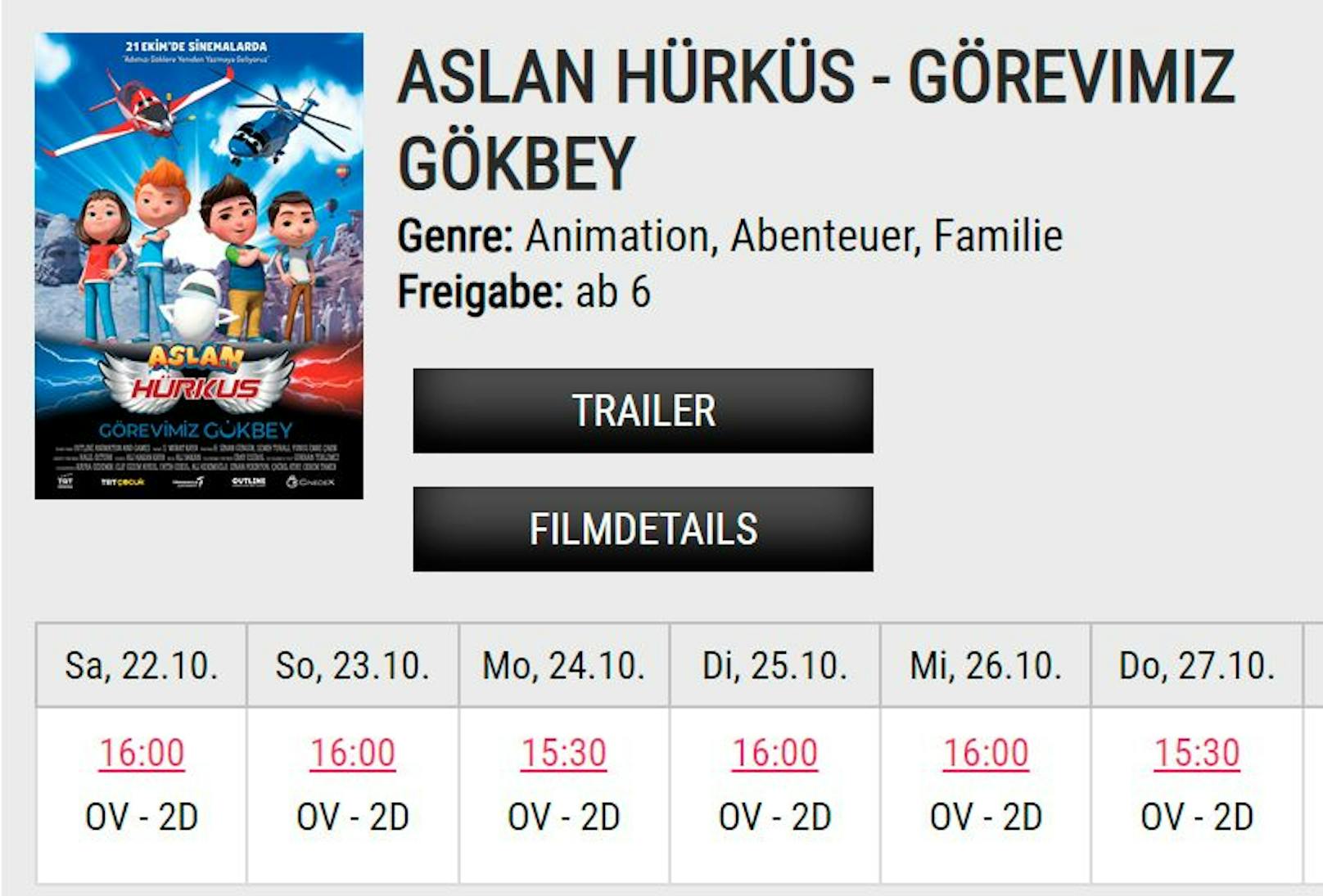 Der türkische Animationsfilm "Aslan Hürküs" feierte Premiere in St. Pölten: Türkische Originalfassung mit deutschen Untertiteln.