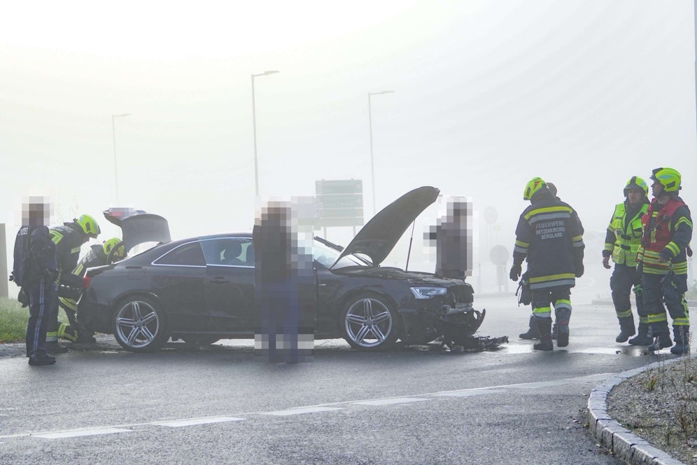 Der Audi wurde schwer beschädigt.