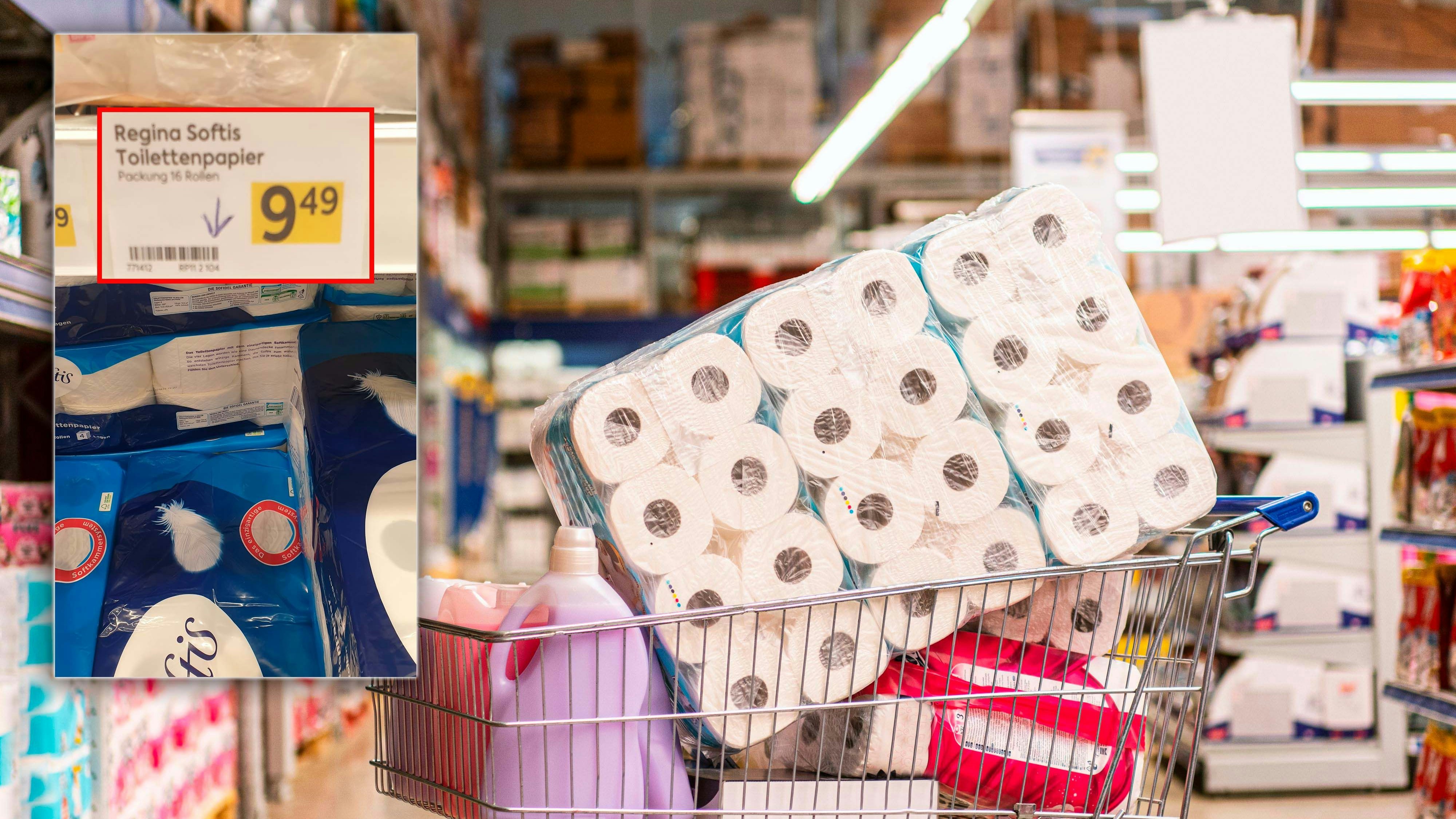 Der Preis ist heiß: fast neun Euro kostet dieses "Luxus-Klopapier".